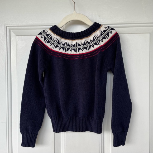 •Nautica• Fair Isle 100% Cotton Sweater - Size 5/6 - Picture 5 of 7